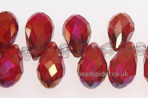 Ruby AB Coated Crystal Drop