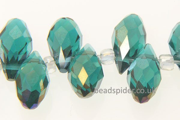 Emerald AB Coated Crystal Drop