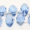 Dusty Blue AB Coated Crystal Drop