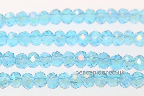 Light Blue AB Coated Crystal Donut