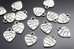 "Made With Love" Heart Charm