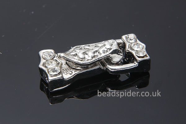 Magnetic 2 Strand Crystal Fold Over Clasp