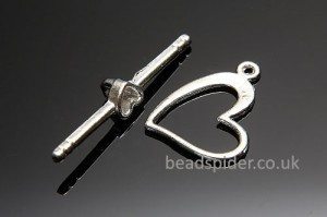 Thin Heart Toggle Clasp