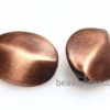 Copper Semi Facetted Oval Spacer