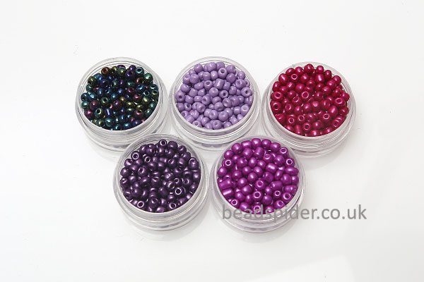 Purple-Pink Colours Seed Bead Pack
