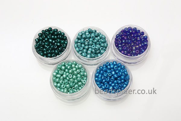 Blue-Green Colours Seed Bead Pack