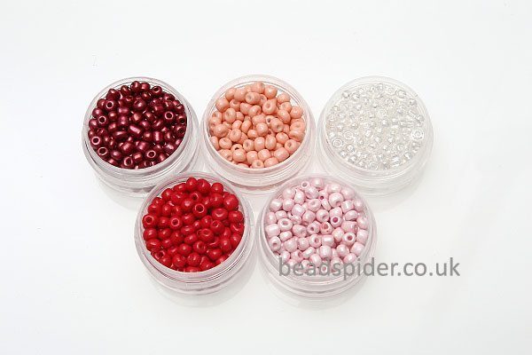Red-Pink Colours Seed Bead Pack