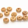 Wood Tan Round Bead