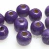 Wood Purple Round Bead