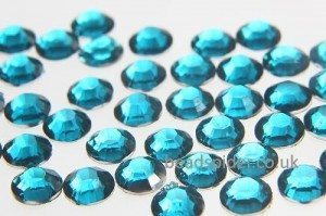 Teal Glue-On Crystals