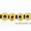 Hematite Gold Coloured Rounds