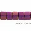 Hematite Purple / Gold Coloured Cubes