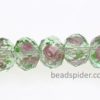 Spring Green with Pink Roses Leaves and Copper Shimmer-dust Specs