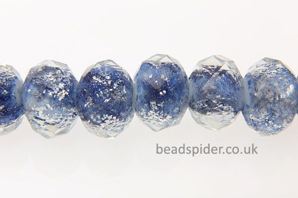 Royal Blue Black and White with Silver Shimmer-dust