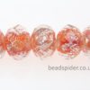 Orange and White with Silver Shimmer-dust