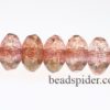 Lustre Gold Topaz Pink  Czech Glass