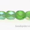 Opaque Green AB Czech Glass