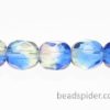 Blue Green Hurricane Czech Glass