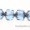 Blue Crystal Silver  Czech Glass