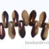 Metalic Opaque Beige  Czech Glass