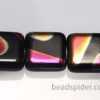 Black with Multi Colour Design Czech Glass