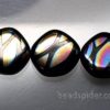 Black with Multi Colour Cross Pattern Large Czech Glass