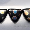 Black with Multi Colour Spot Czech Glass