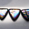 Black with Multi Colour Cross Pattern Czech Glass