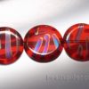 Red with Multi Colour Zebra Stripe Czech Glass