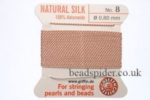 Nude 100% Silk Knotting Thread size 8