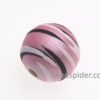 Pink With White and Black Stripe Solaris Bead