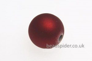 Red Satin Solaris Bead