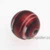 Red With White and Black Stripe Solaris Bead