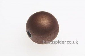 Brown Satin Solaris Bead