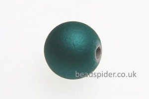 Teal Satin Solaris Bead