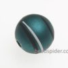 Teal With White and Black Stripe Solaris Bead