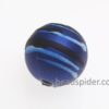 Capri Blue With White and Black Stripe Solaris Bead