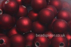 Red Satin Solaris Bead