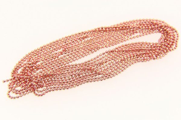 Salmon Coloured Shimmer Ball Chain