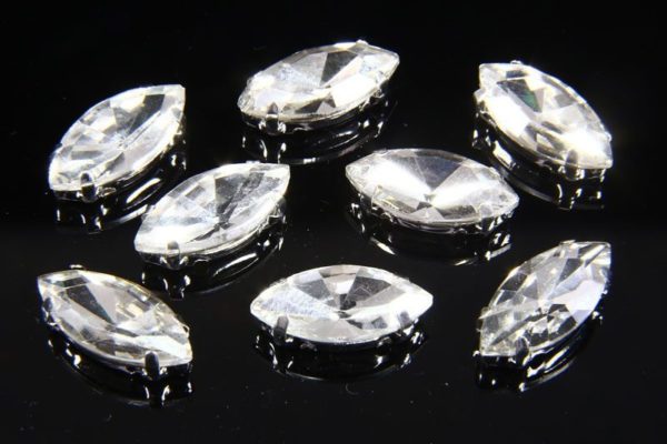 7x15mm Crystal Chaton Navette 8pcs