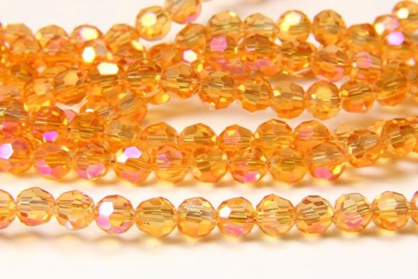 Tangerine AB Crystal Facetted Round