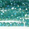 Teal AB Crystal Facetted Round