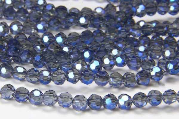 Neptune Blue AB Crystal Facetted Round