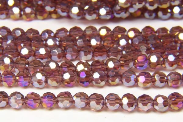 Amethyst AB Crystal Facetted Round