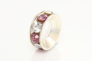 Rose Quartz and Clear Ring