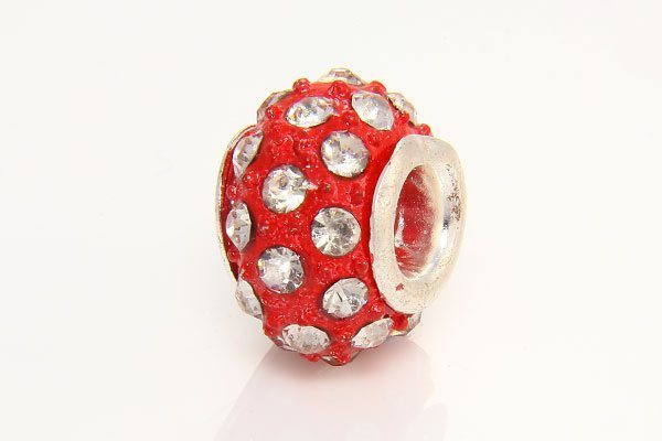 Crystal with Ruby Marcasite Donut