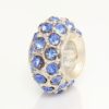 French Blue with Silver Marcasite Donut