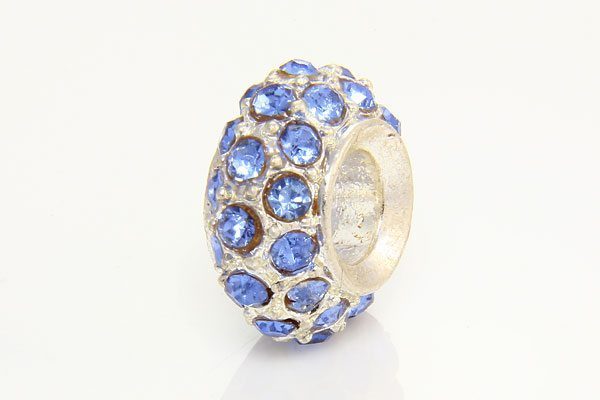 French Blue with Silver Marcasite Donut