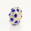 Cobalt Blue with Silver Marcasite Small Donut