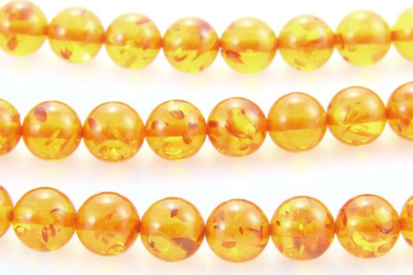 10mm Round. Honey Copal Amber